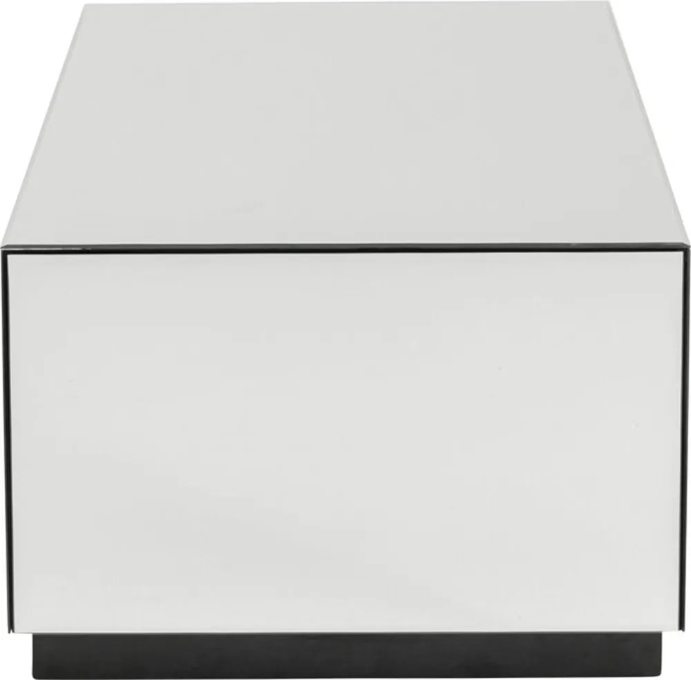 Salontafel Spiegelglas Met Lade - 80 X 60cm.