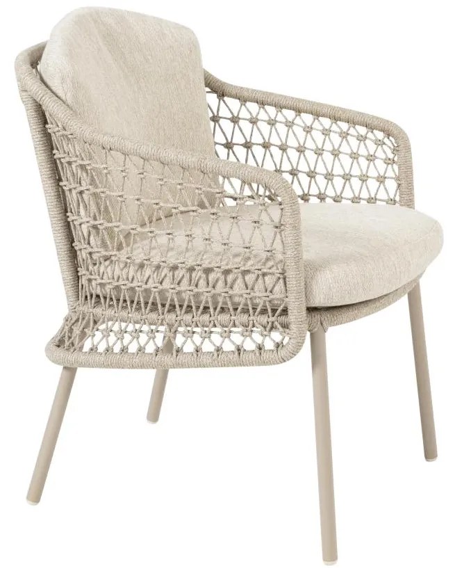 4 Seasons Outdoor Puccini tuinset latte met Prado tafel met keramisch blad 240 cm SALE beige weerbestendig