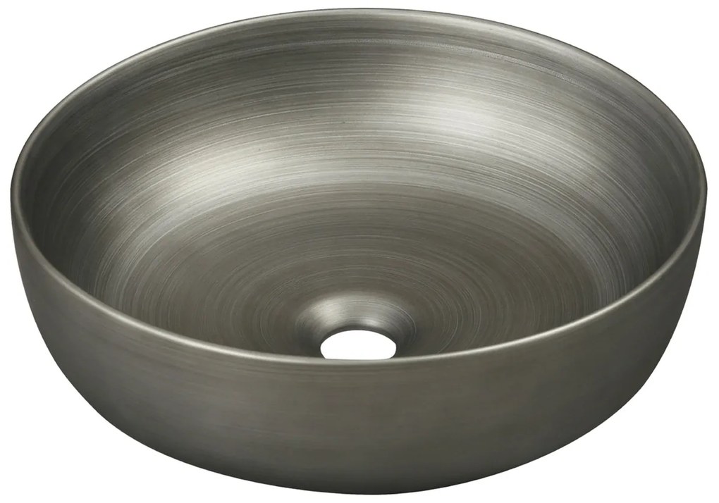 Kerra KR98 waskom rond zilver 41.5x41.5x13cm