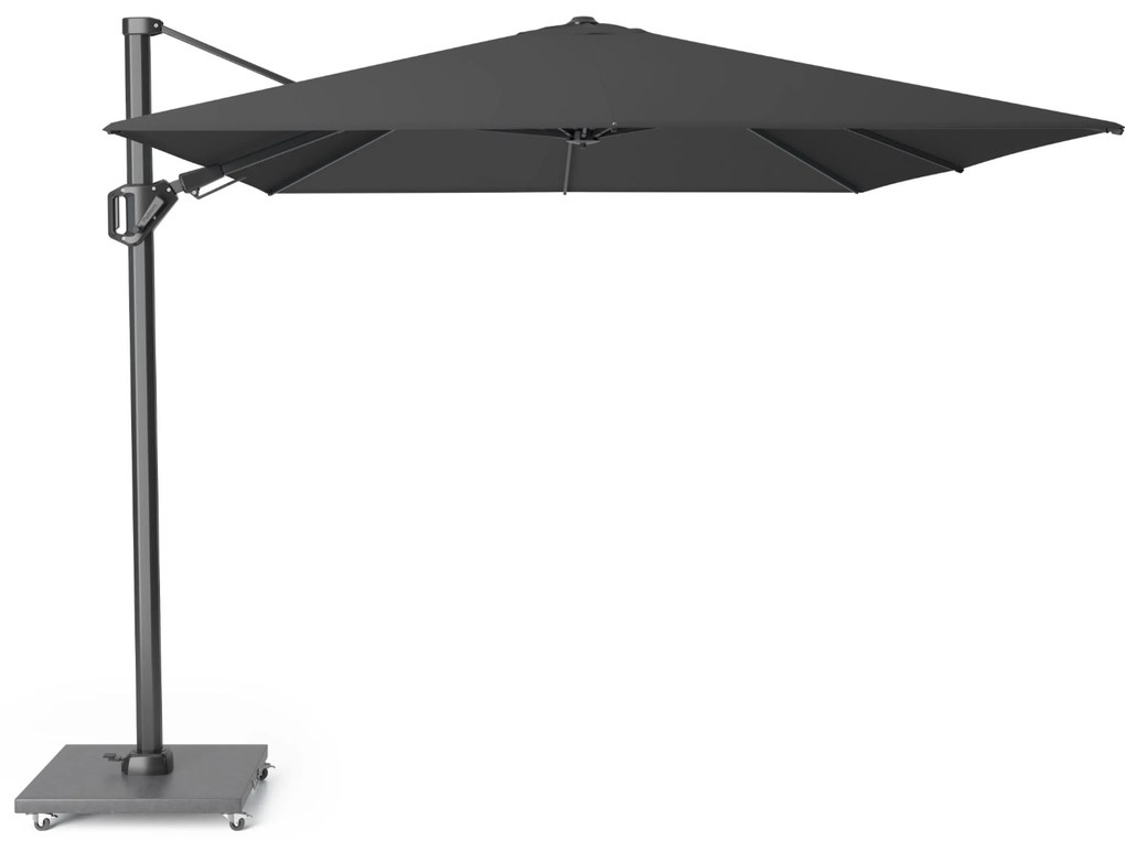 Platinum Challenger zweefparasol 3.5x2.6m T2 premium (incl. voet en hoes) faded black