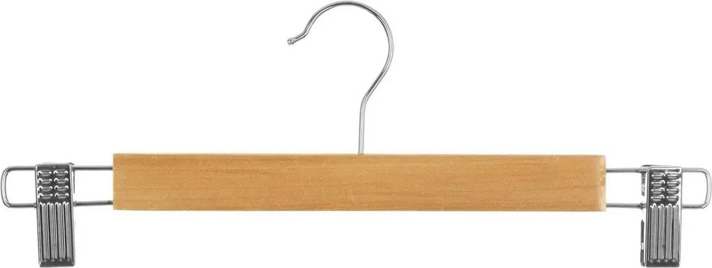 5Five Kledinghangers Broeken 3x - Hout/Metaal - 34x12 cm - Verstelbare Clips