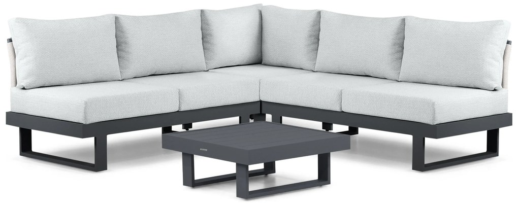 Hoek loungeset 5 personen Aluminium Grijs Lifestyle Garden Furniture Lorenzo