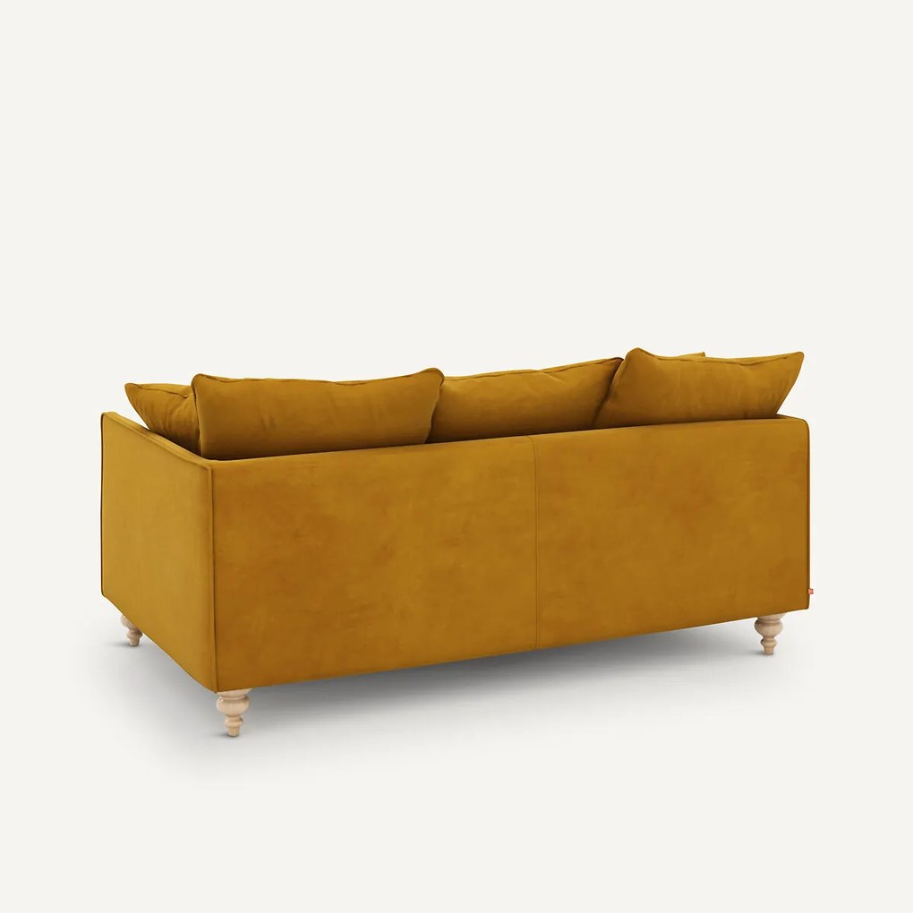 3-zits compacte fluwelen bank, Lazare