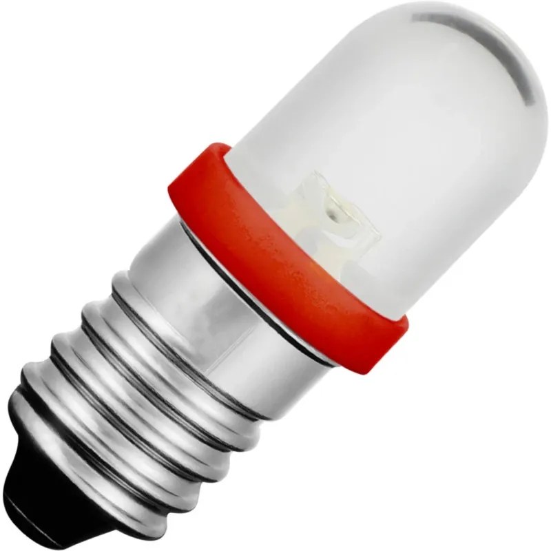 Schiefer E10 LED Lamp | 0.69W 230V 3mA Rood | 8.5x28mm | 10 stuks