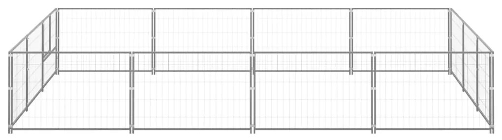 vidaXL Hondenkennel 12 m² staal zilverkleurig