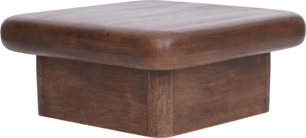 Houten Salontafel Met Dik Blad 80x80 Cm - 80 X 80cm.