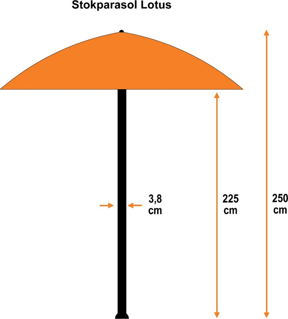 Garden Impressions Lotus parasol Ø300 cm - koper