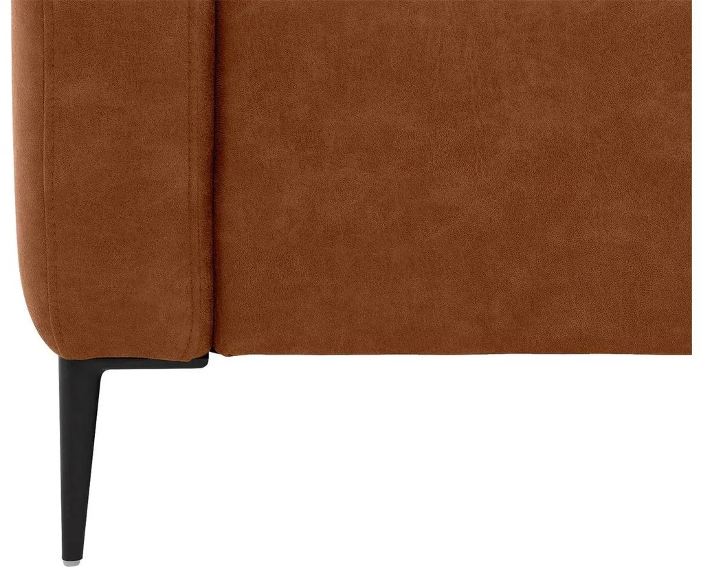 Goossens Key West cognac, micro leer, 3-zits, modern design