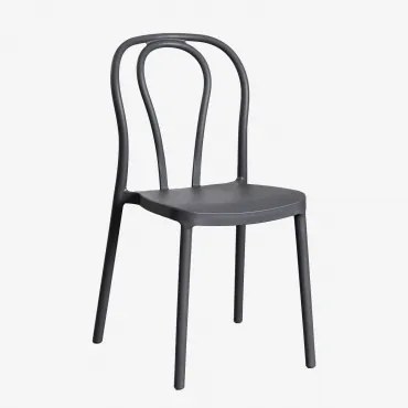 Stapelbare Tuinstoel Mizzi Grijs – Grafiet - Sklum