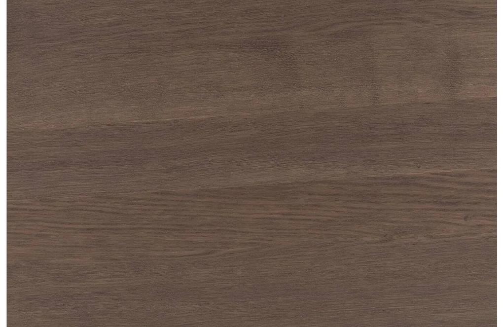 Goossens Salontafel Clear rechthoekig, hout eiken donker bruin, stijlvol landelijk, 140 x 40 x 75 cm