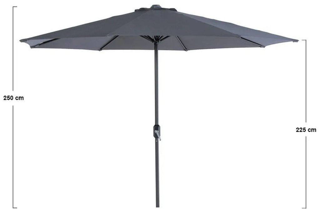 Garden Impressions Lotus parasol Ø300 cm - donker grijs