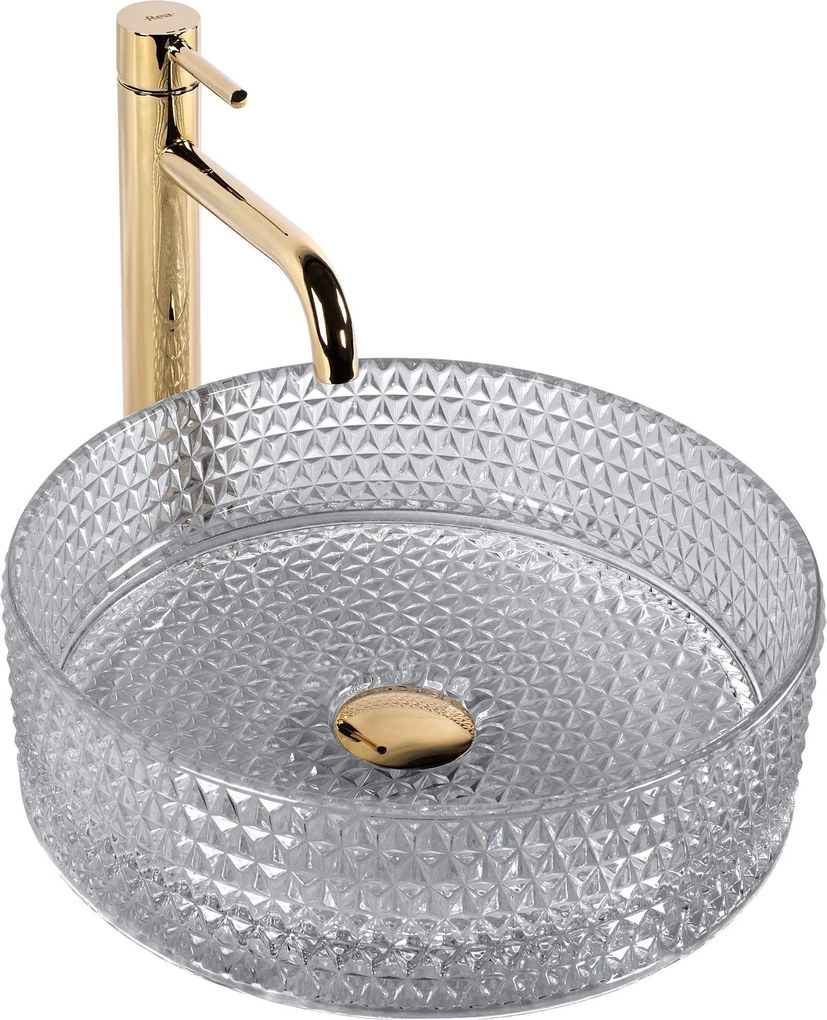 Opzetwastafel Rea Cristal Light Grey