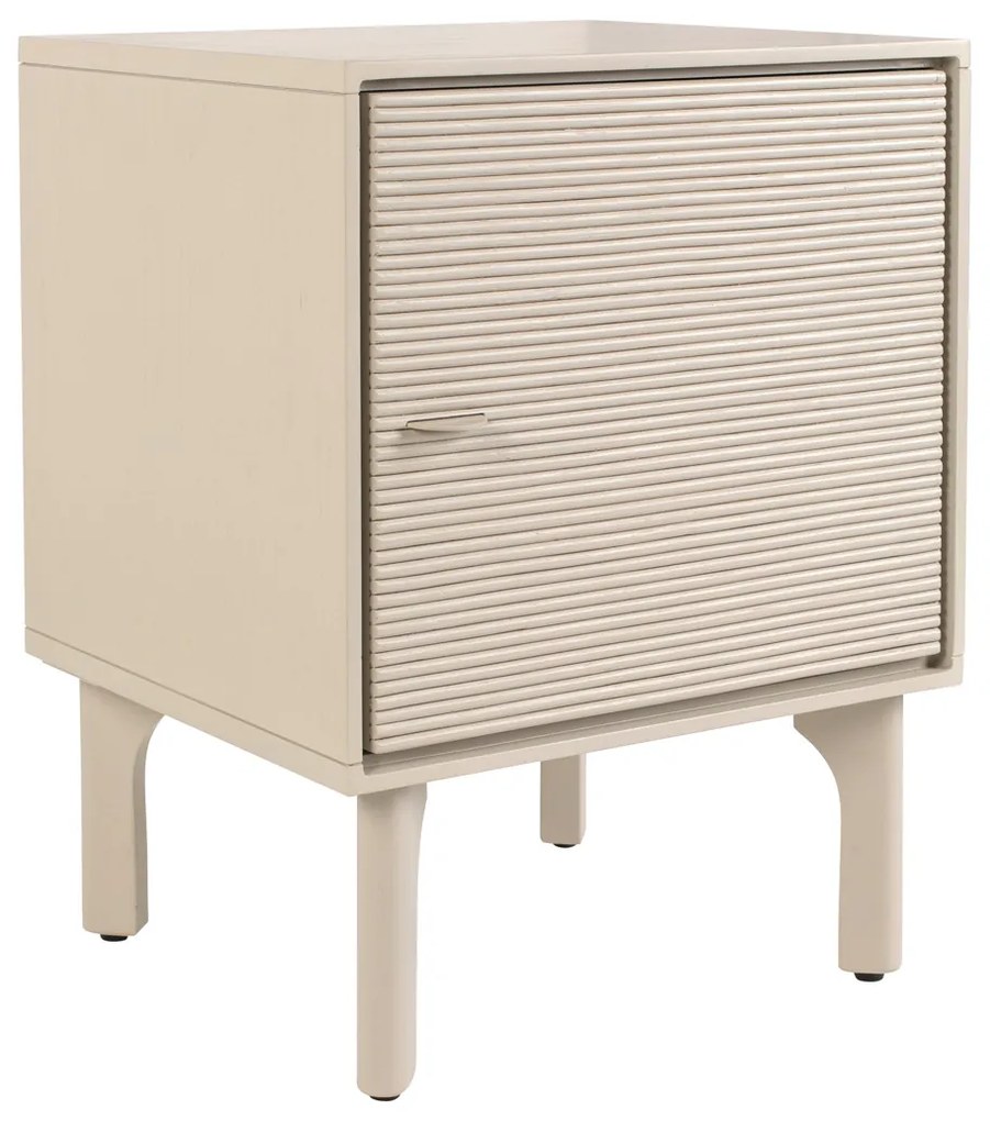 Zuiver Morning Beige Nachtkastje Met Ribbels - 45x40x58cm.