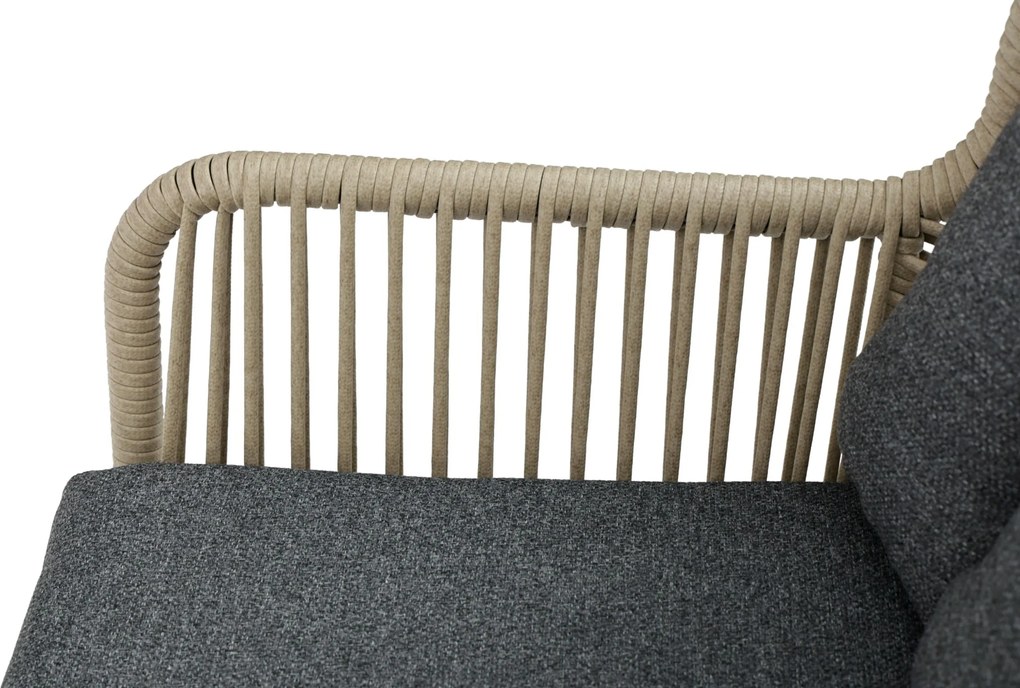 Tuinstoel Rope Grijs-antraciet Coco Alto high