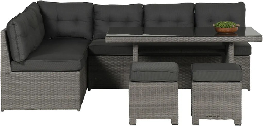 Garden Impressions Lapa lounge dining set 5-delig - grijs