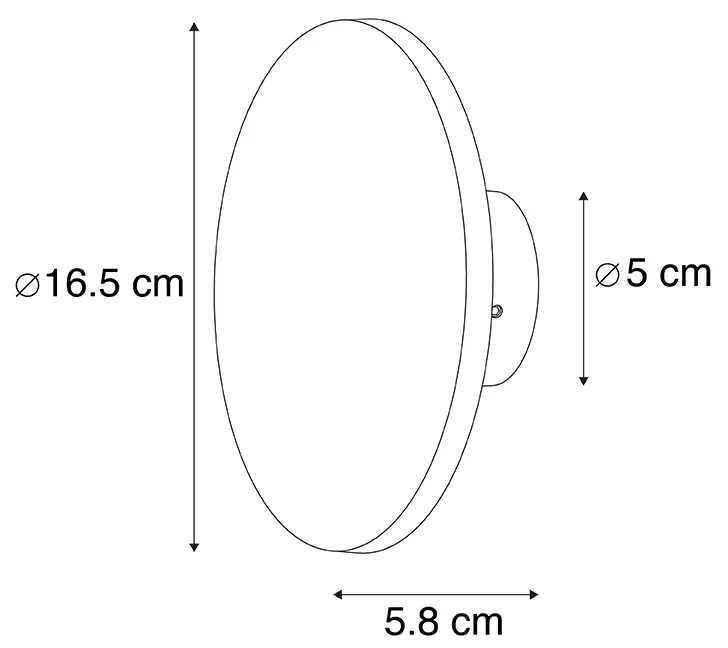 Buitenlamp Design wandlamp grijs 16,5 cm incl. LED - Skyf Modern, Design IP54 Buitenverlichting rond