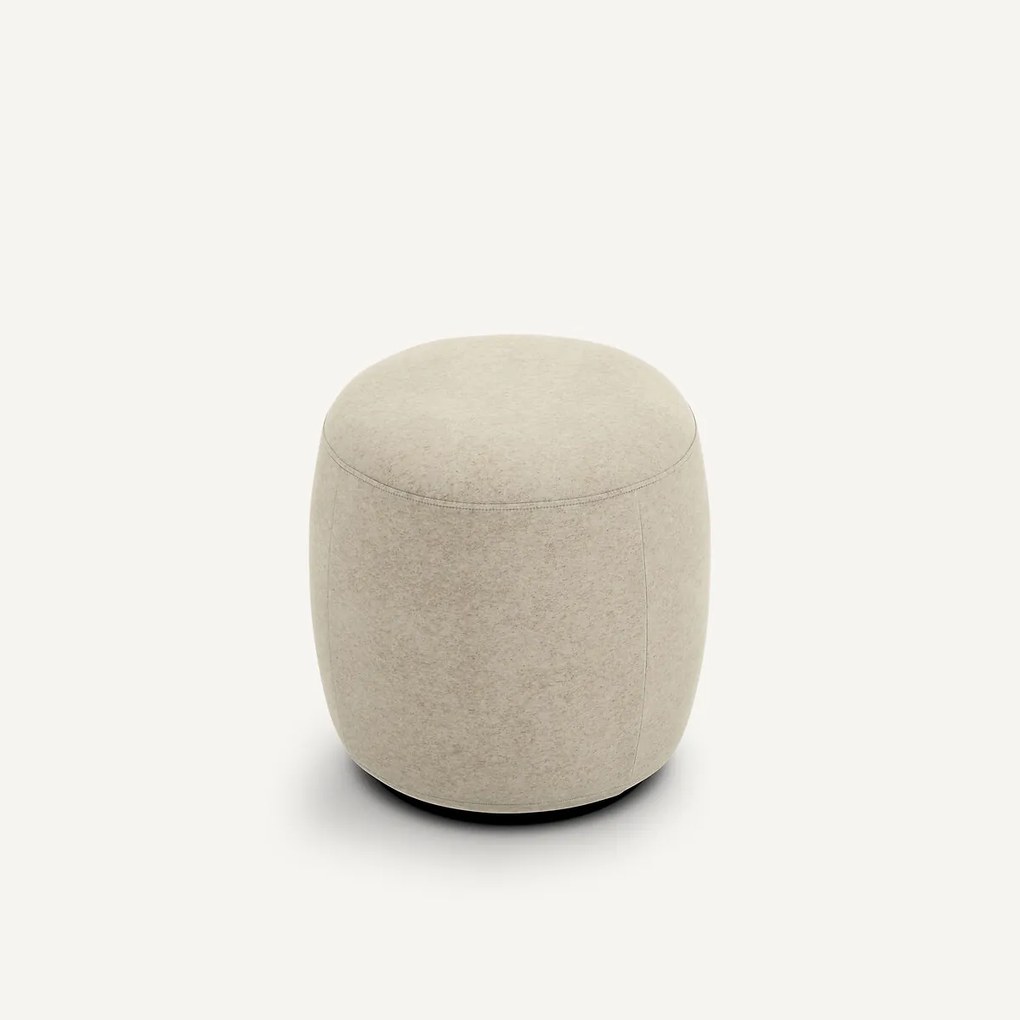 Voetenbank van linnen fluweel, Rosebury, ontwerp Emmanuel Gallina