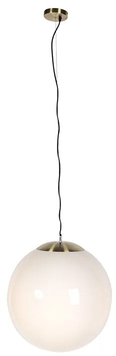 Smart Scandinavische hanglamp goud met opaal glas 50cm incl. Wifi A60- Ball 50