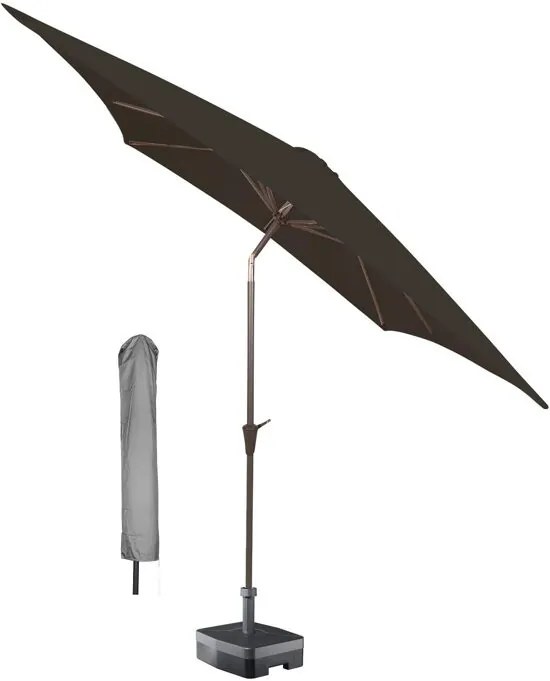 Â® vierkante parasol Altea 230x230 cm met hoes - Antraciet
