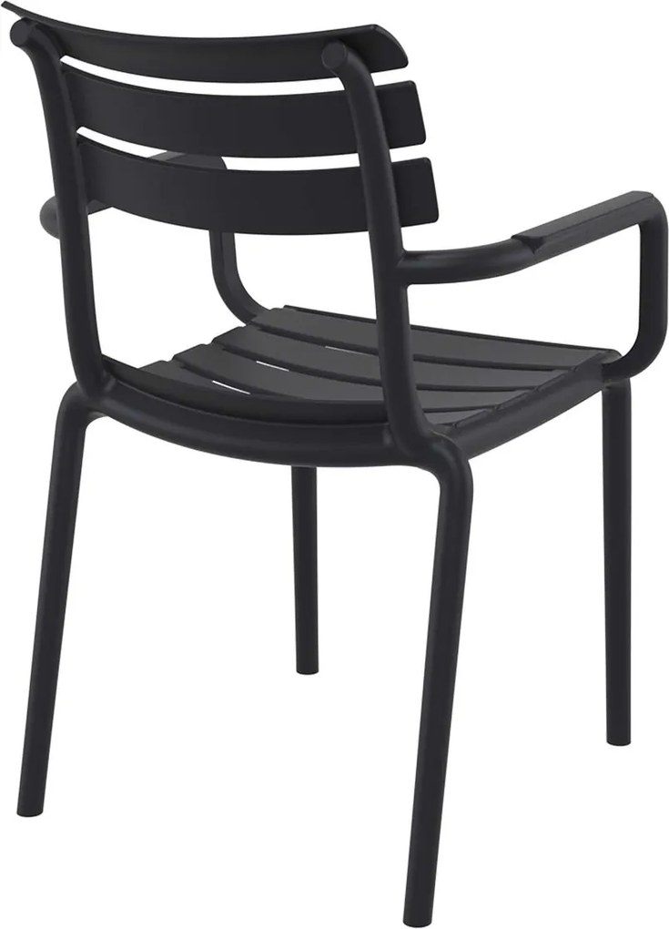 Garden Impressions Paris tuinstoel zwart - 4 stuks