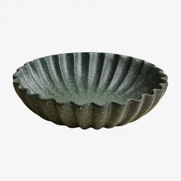 Avelin Decoratieve Schaal Van Hars Ø35 Cm & Donkergroen - Sklum