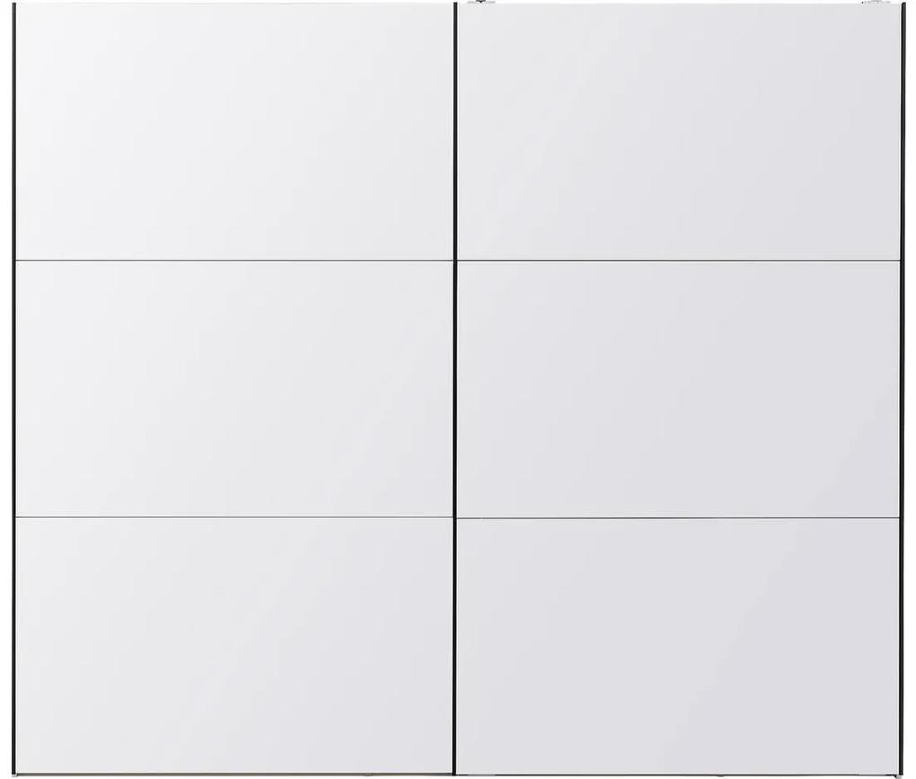 Goossens Kledingkast Easy Storage Sdk, 253 cm breed, 220 cm hoog, 2x 3 paneel glas schuifdeuren