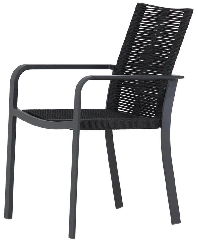 Tuinset Ronde Tuintafel 6 personen 150 cm Aluminium/rope Grijs  Santika Furniture Santika