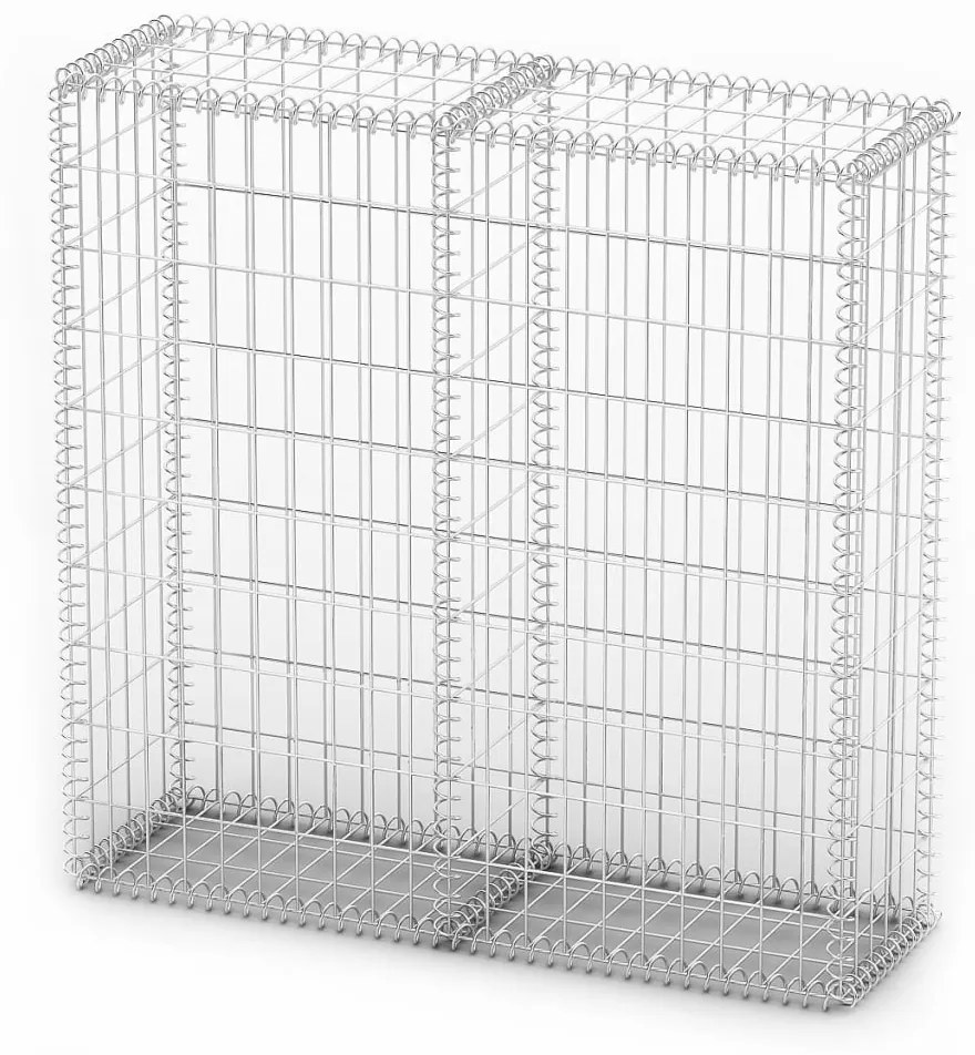 vidaXL Schanskorf met deksels 100x100x30 cm gegalvaniseerd draad