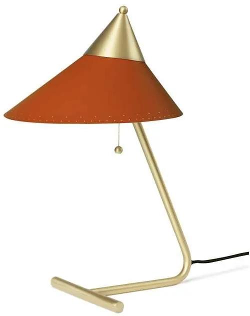 Warm Nordic Brass Top tafellamp rusty red