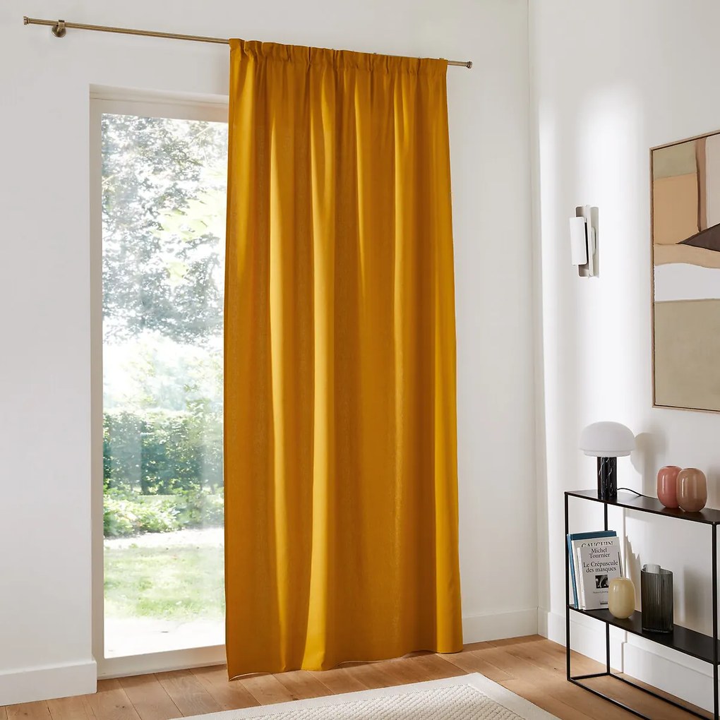 Puur katoenen gordijn, met aangerimpele bies en golf, Scenario