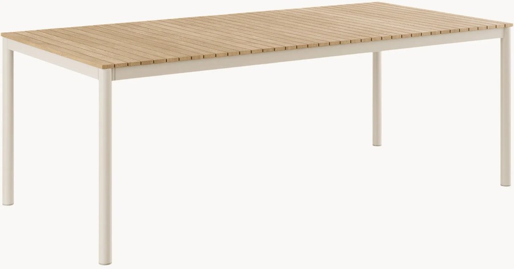 Tuintafel Mood Classic met teakhouten tafelblad, 208 x 100 cm