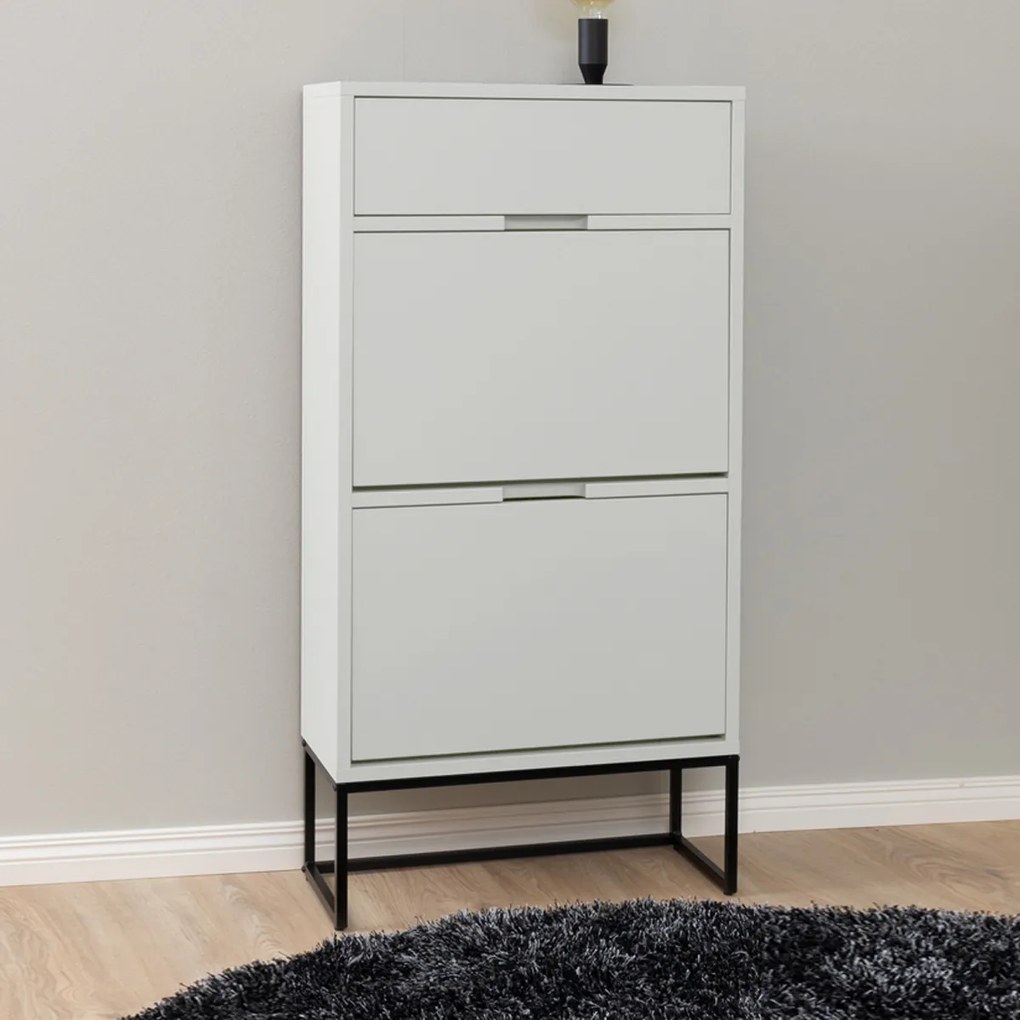 Tenzo Lipp Scandinavische Schoenenkast Wit - 58x28x116cm.