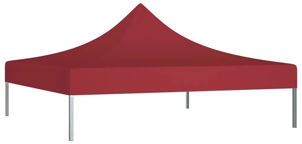 vidaXL Partytentdak 270 g/m² 2x2 m bordeauxrood