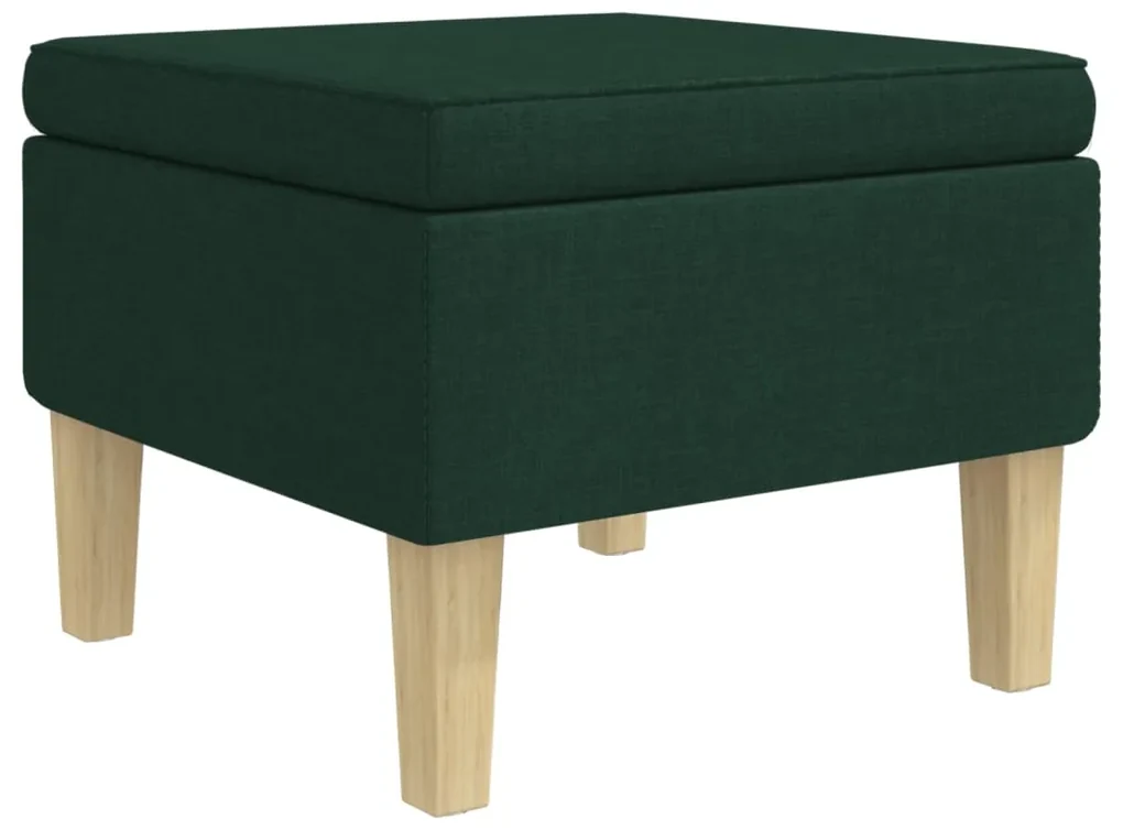 vidaXL Kruk met houten poten stof donkergroen