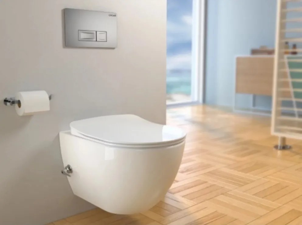 SaniGoods Bidet toilet met koudwater sproeier randloos zonder zitting