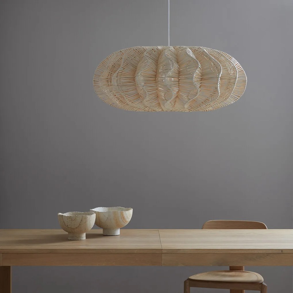 Hanglamp van gevlochten rotan, Awan