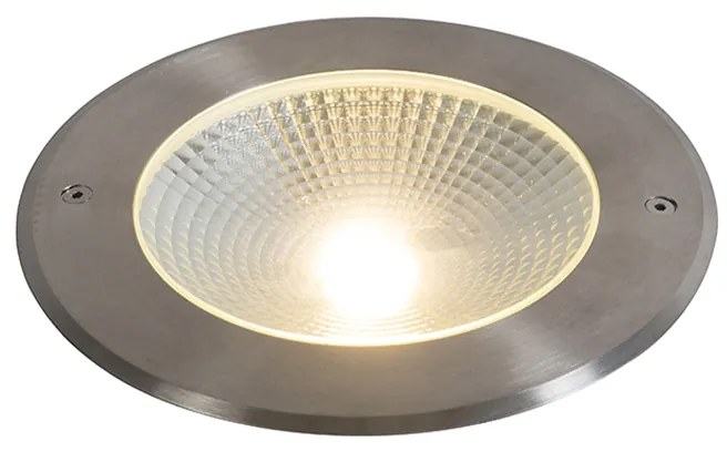 Moderne grondspot staal incl. LED 20W - Bridge