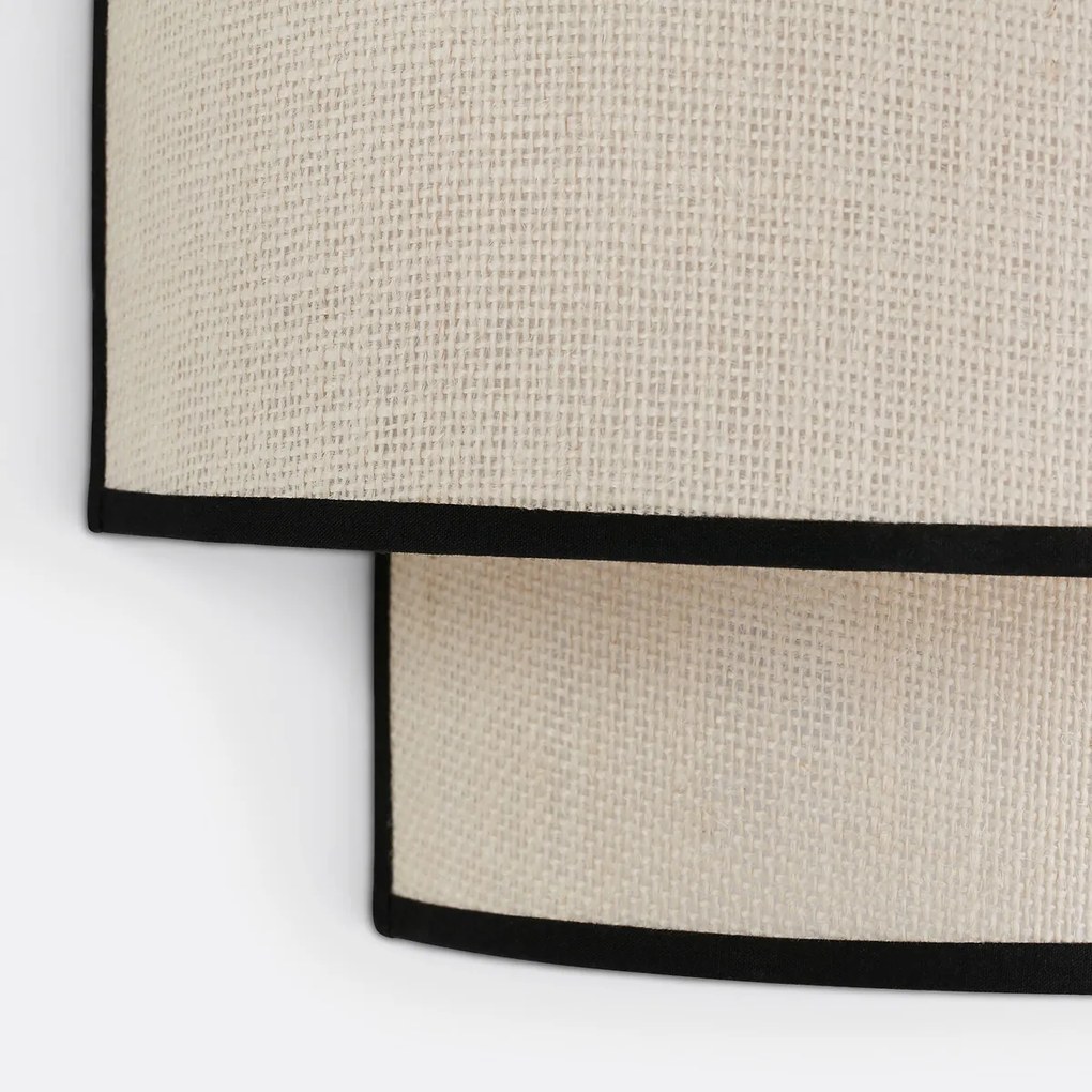 Dubbele wandlamp in jute, Come