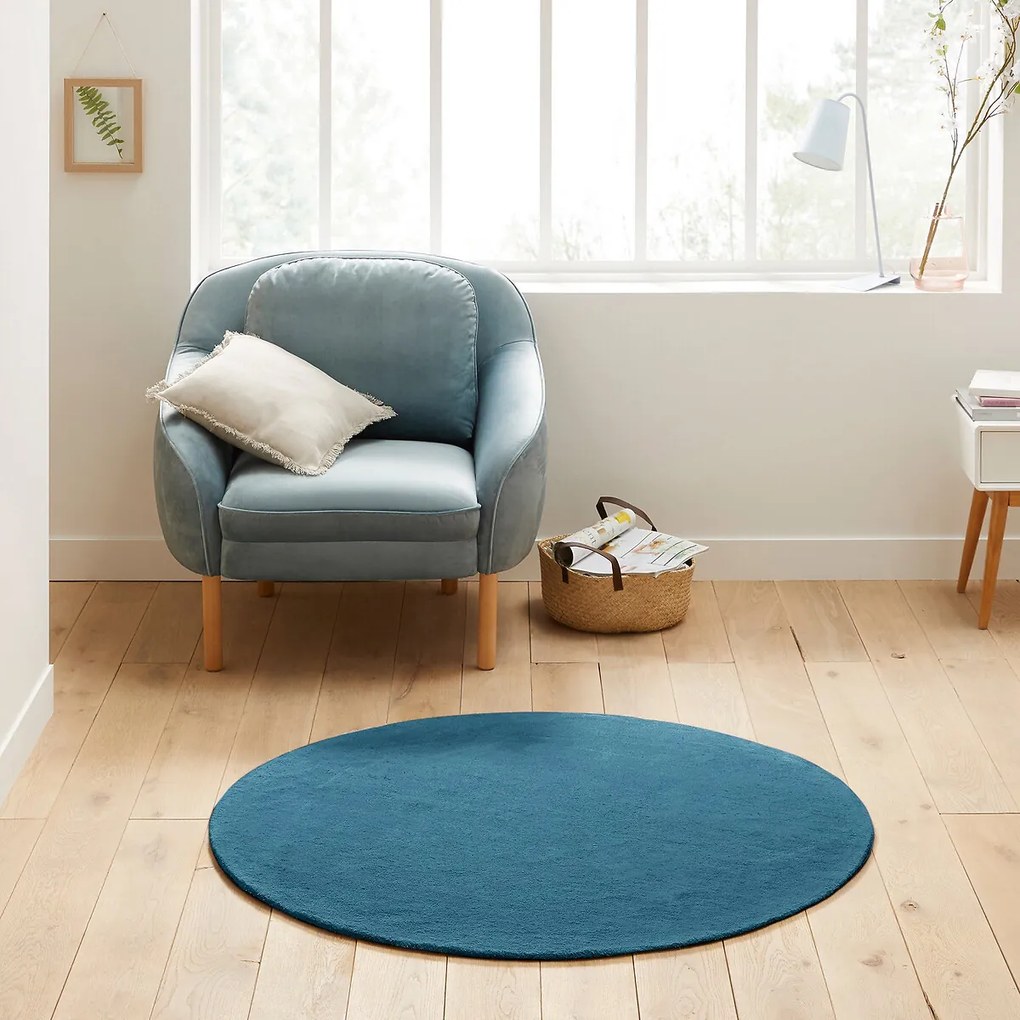 Rond vloerkleed in getuft katoen, Renzo, klein model