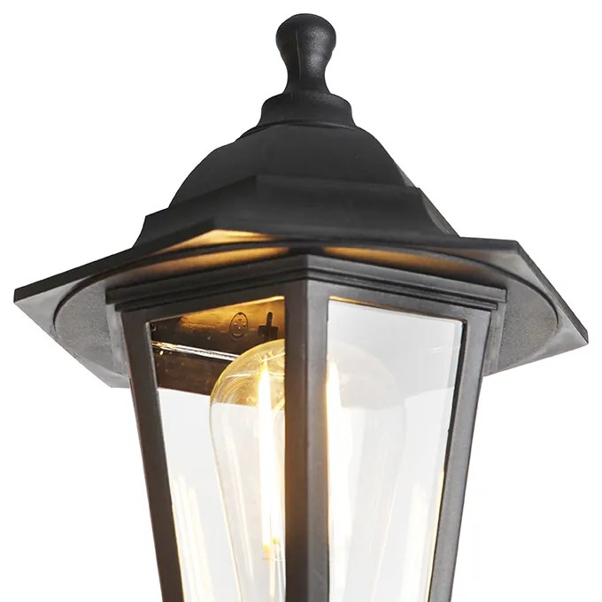 Smart buiten lantaarn zwart 3-lichts incl. Wifi ST64 - New Haven Klassiek / Antiek E27 IP44 Buitenverlichting
