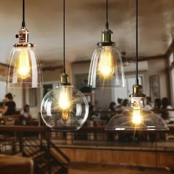 Hangende glazen plafondlamp VERTO A BROWN APP043-1CP