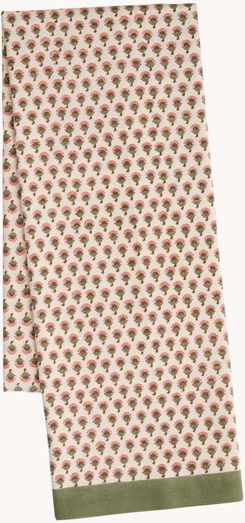 Handgemaakt tafelkleed Melon met bloemmotief