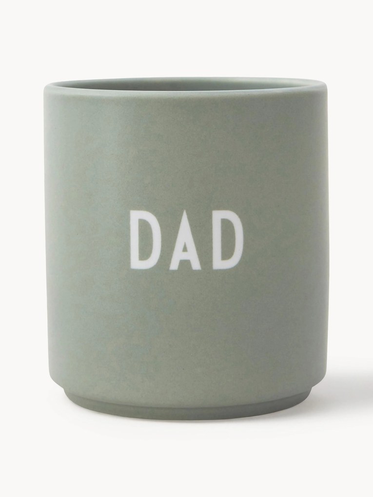 Design beker Favourite DAD/LOVE met opschrift op de voor- en achterzijde