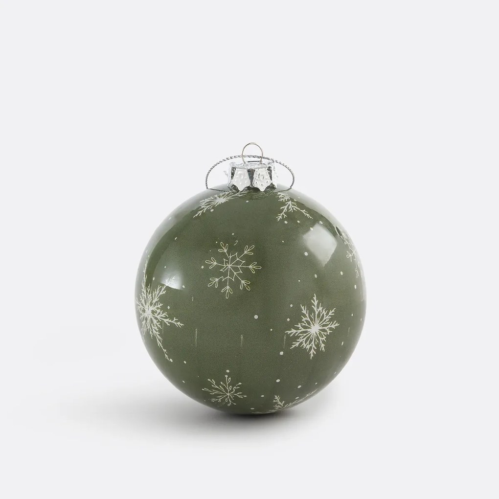 Set van 24 ballen met sneeuwvlokprint, Caspar