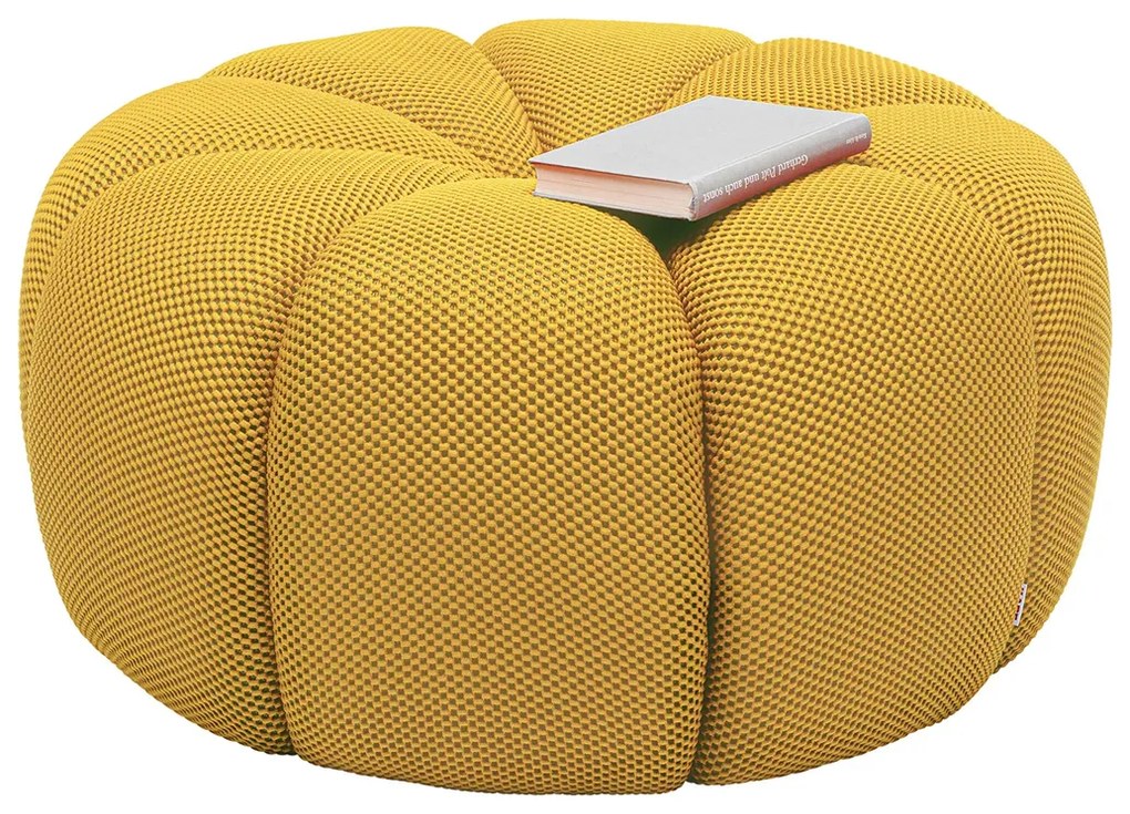 Kare Design Peppo Ronde Poef Geel