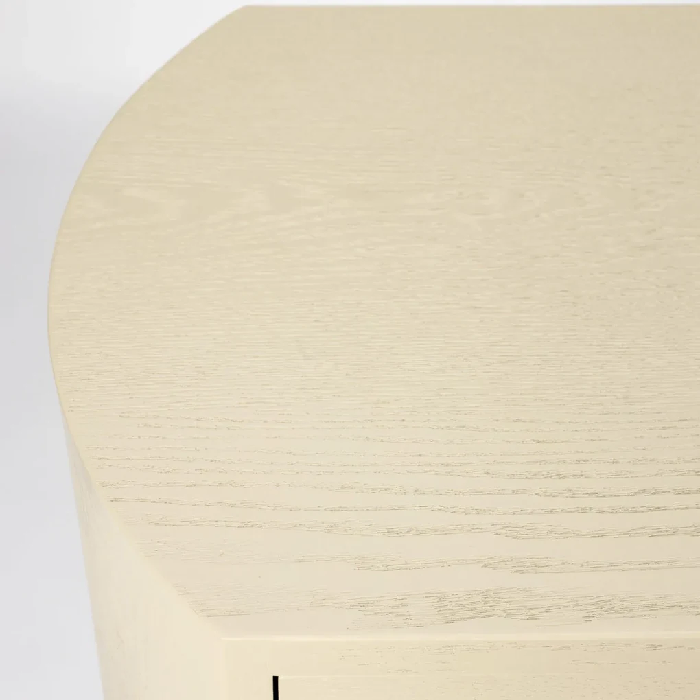 Beige Wandkast Met Rotan Deuren - 80x38x100cm.
