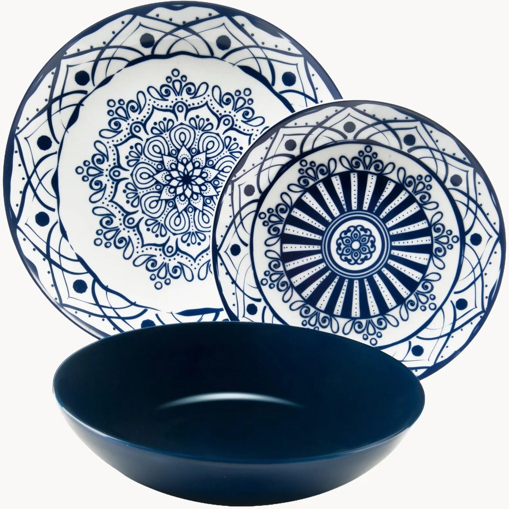 Serviesset Boheme Blue, 6 personen, 18-delig