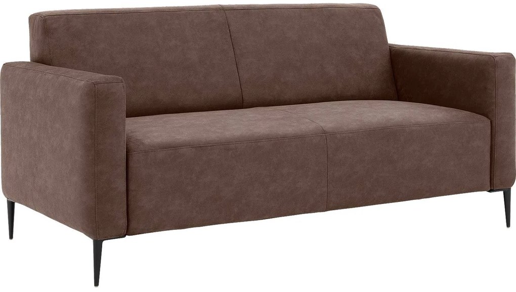 Goossens Key West bruin, micro leer, 2,5-zits, modern design