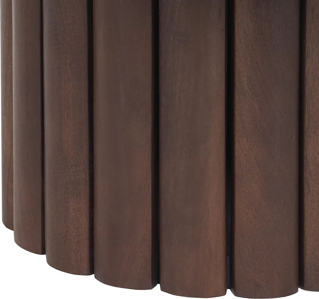 Salontafel Geribbelde Poot - 80 X 80cm.