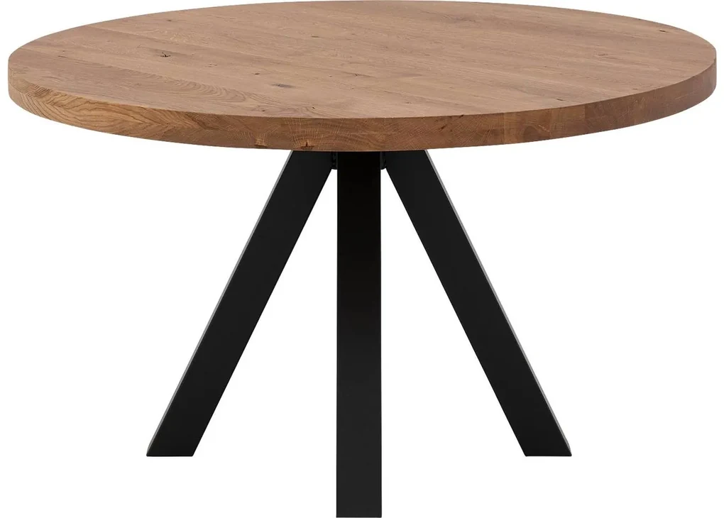 Goossens Eettafel Blade, Strak blad rond 120 x 120 cm 6 cm dik